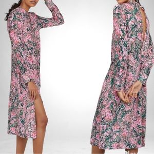 H&M Vintage Inspired Calf Length Dress Floral/Multi SZ 6